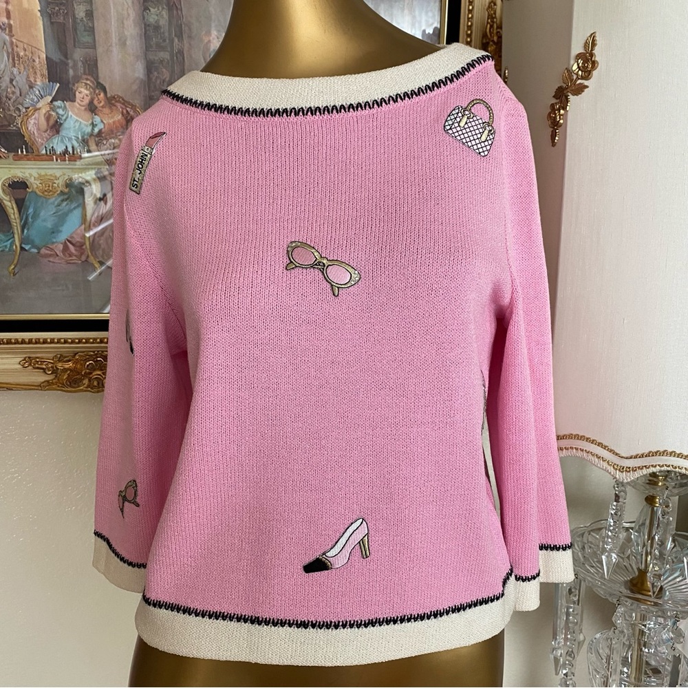 St John Sport by Marie Gray Purse Lipstick Shoe Sweater